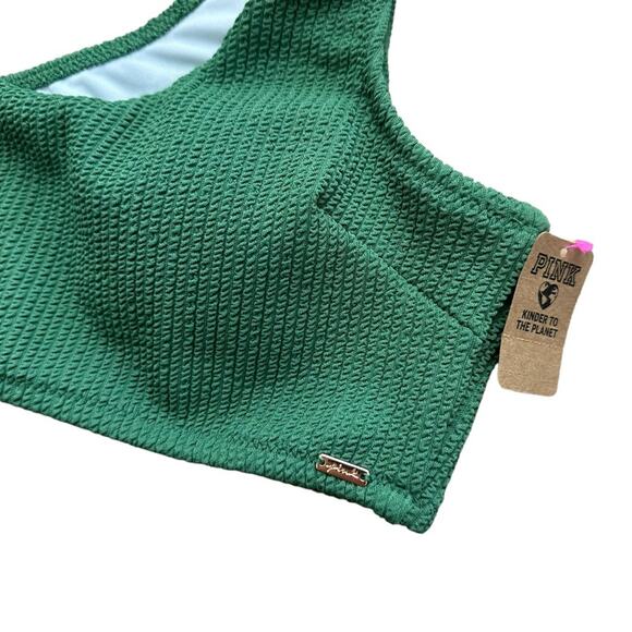 NEW PINK Victoria's Secret One Shoulder Swim Top Size Medium - Picture 6 of 12